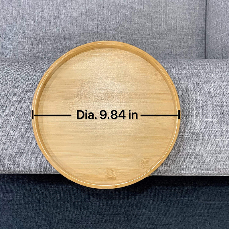 Bamboo Sofa Disc Round Storage Bamboo Disc Sofa with Leg Tray Foldable Bed Tray Round Tray
