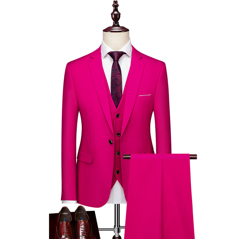 Amazon's cross-border hot-selling men's Korean-style slim-fit suit suit men's large size business casual groom's dress suit