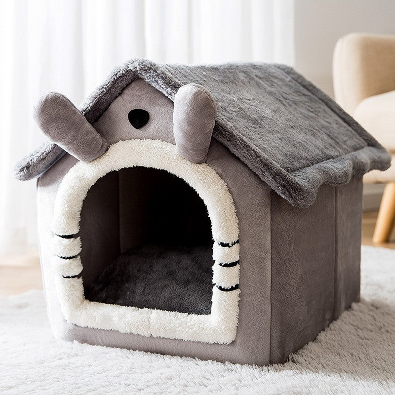 Double roof detachable and washable dog house four seasons universal cat bed autumn and winter tent dog bed pet bed cat house dog house dog house