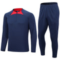 Half zipper long sleeve trousers suit training suit club basic football uniform jersey long zipper logo foreign trade