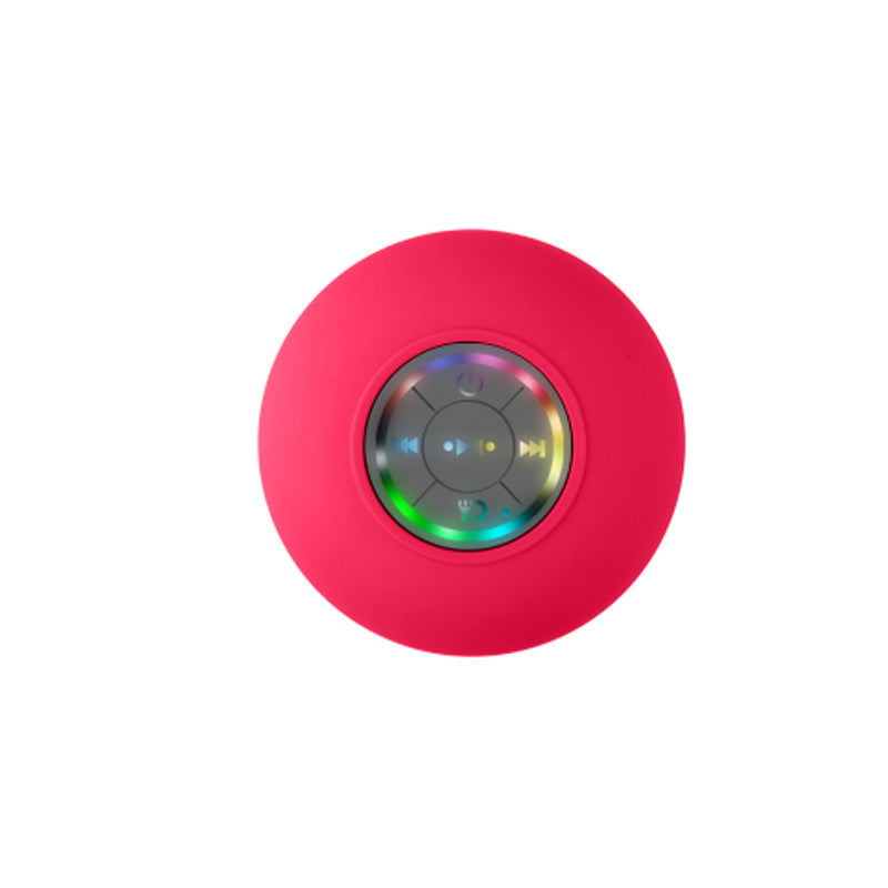 Big Suction Cup Waterproof Bluetooth Speaker LED Light Illuminating Waterproof Bathroom Bluetooth Speaker Portable Bluetooth Speaker