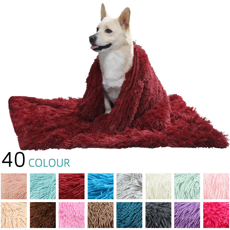 Thick pet blanket, warm cat and dog plush kennel mat, soft pet bedding, plush pet blanket