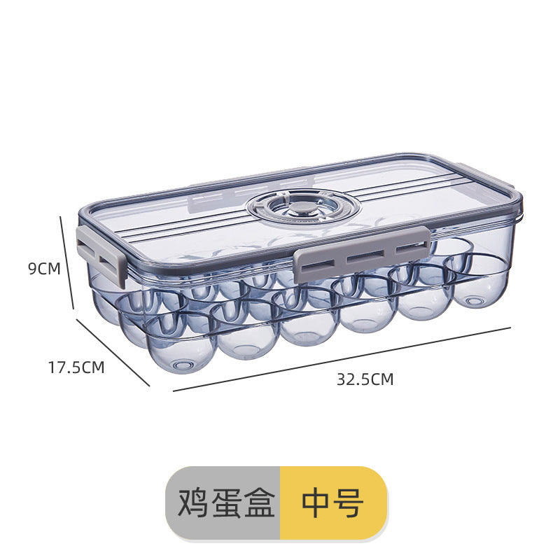 Refrigerator Storage Box Plastic Kitchen Organizer Timing Frozen Food Grade PET Sealed Large Capacity Transparent Storage Box