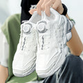 Sports shoes men's swivel buttons foreign trade large size daddy shoes couple running machine armor shoes men's shoes factory direct sales
