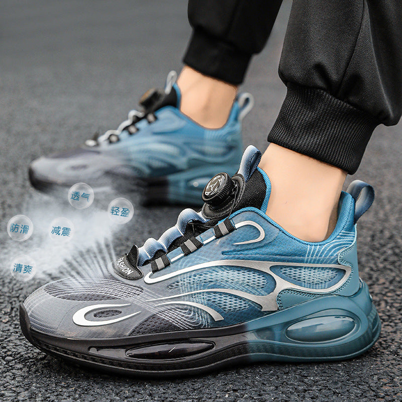 Sports shoes men's swivel buttons foreign trade large size daddy shoes couple running machine armor shoes men's shoes factory direct sales