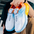 Sports shoes men's swivel buttons foreign trade large size daddy shoes couple running machine armor shoes men's shoes factory direct sales