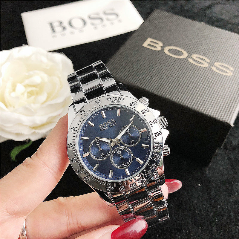 AliExpress Explosive Watch BOS Steel Belt Alloy Men's Watch Versatile Fashion Watch Women's Quartz Watch One Dropshipping
