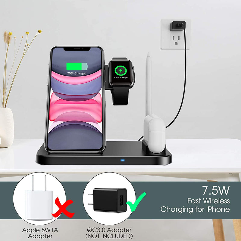 Source Factory Wholesale Amazon E-commerce Hot Sale 4-in-1 Wireless Charger Multi-function Charger Explosive Style