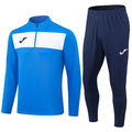 Half zipper long sleeve trousers suit training suit club basic football uniform jersey long zipper logo foreign trade