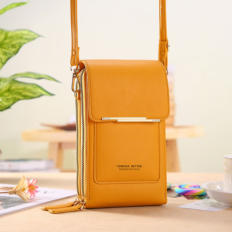 Touch screen mobile phone bag female small messenger cute small bag for mobile phone fashion key coin purse vertical