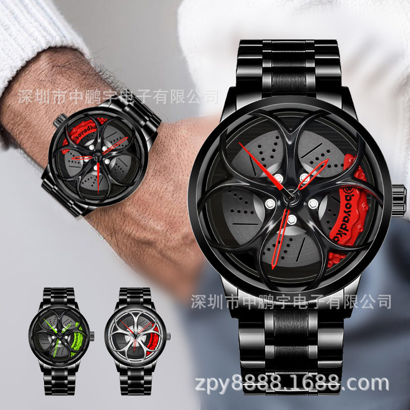 Watch wholesale manufacturers cross-border hot style quartz watch wheel watch waterproof men's watch car creative watches