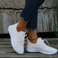 2022 new spring, summer and autumn all-match women's single shoes flat soft sole shoes Korean version trend casual flying woven sports running shoes