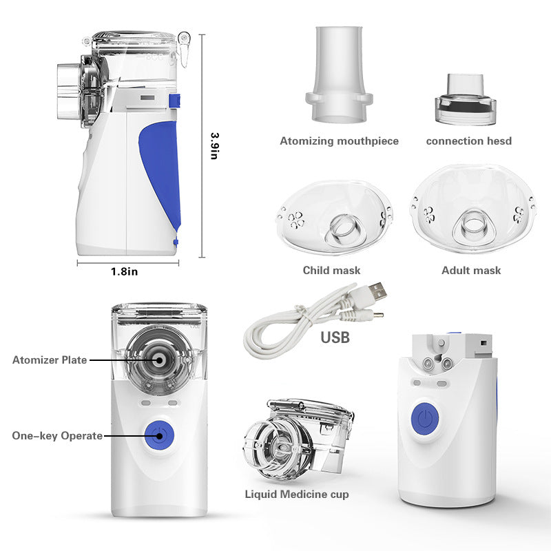 Original cross-border adult children silent ultrasonic mesh atomizer portable handheld spray humidification atomizer