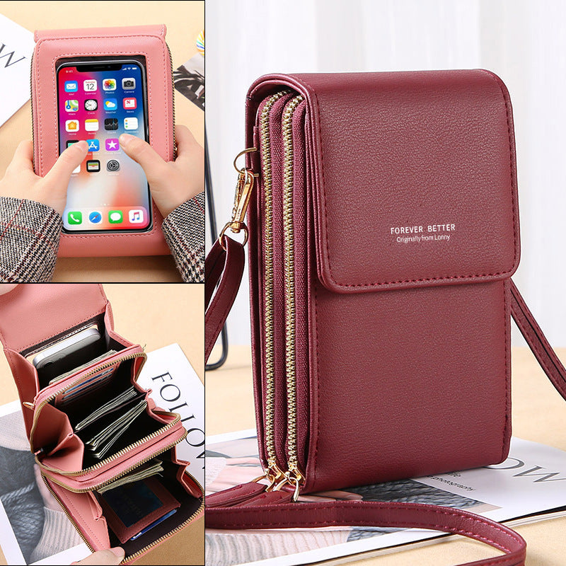 2022 new mobile phone bag fashion bag female Korean version messenger shoulder bag multifunctional mini girl daily bag