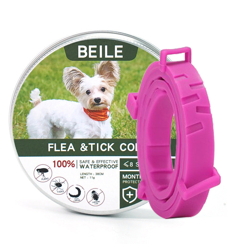 Cross-border pet cat and dog repellent collar flea repellent mosquito repellent dog collar flea repellent necklace waterproof strip factory direct sales