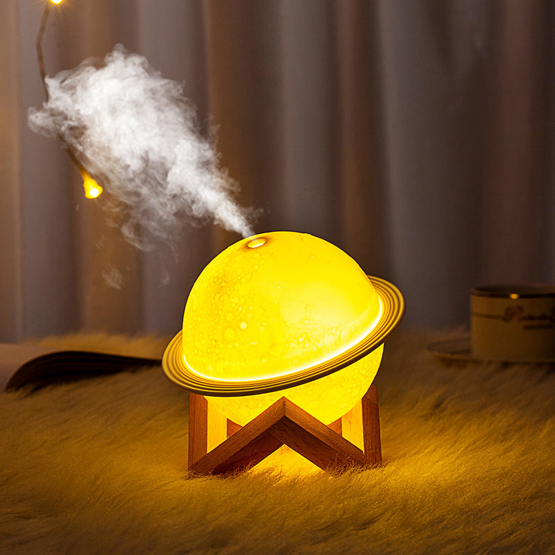 Cross-border creative planet lamp humidifier moon LED night light two-in-one USB atmosphere lamp moon lamp humidifier
