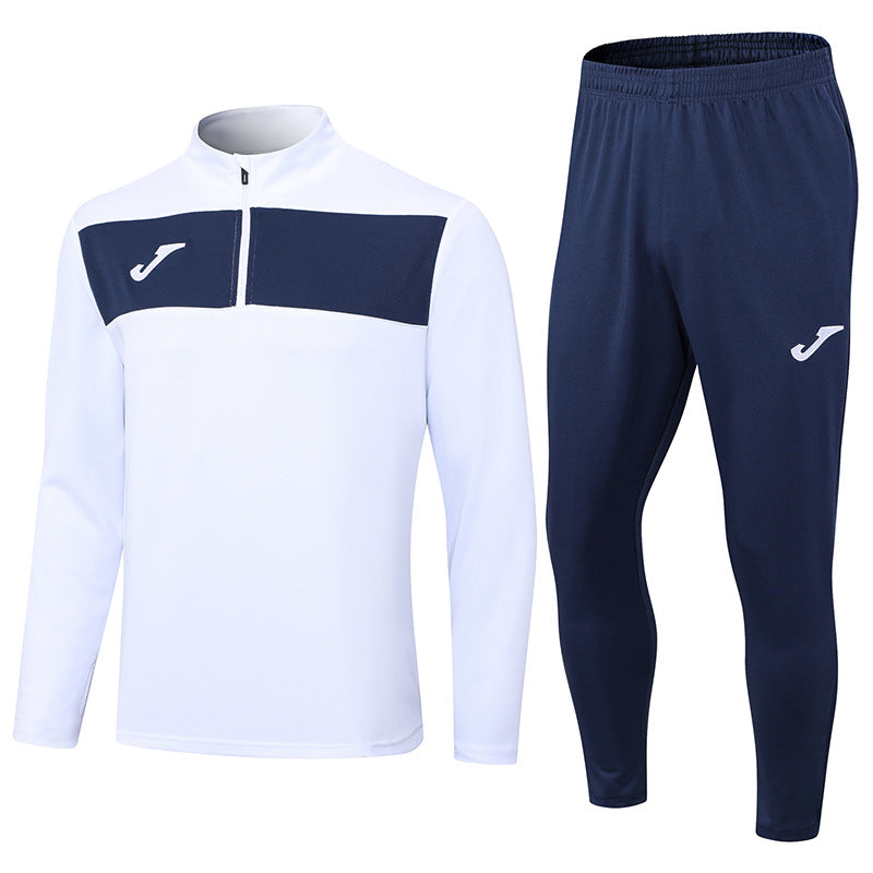 Half zipper long sleeve trousers suit training suit club basic football uniform jersey long zipper logo foreign trade