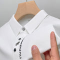 2023 new summer style men's young and middle-aged lapel seamless breathable fashionable short-sleeved T-shirt POLO shirt
