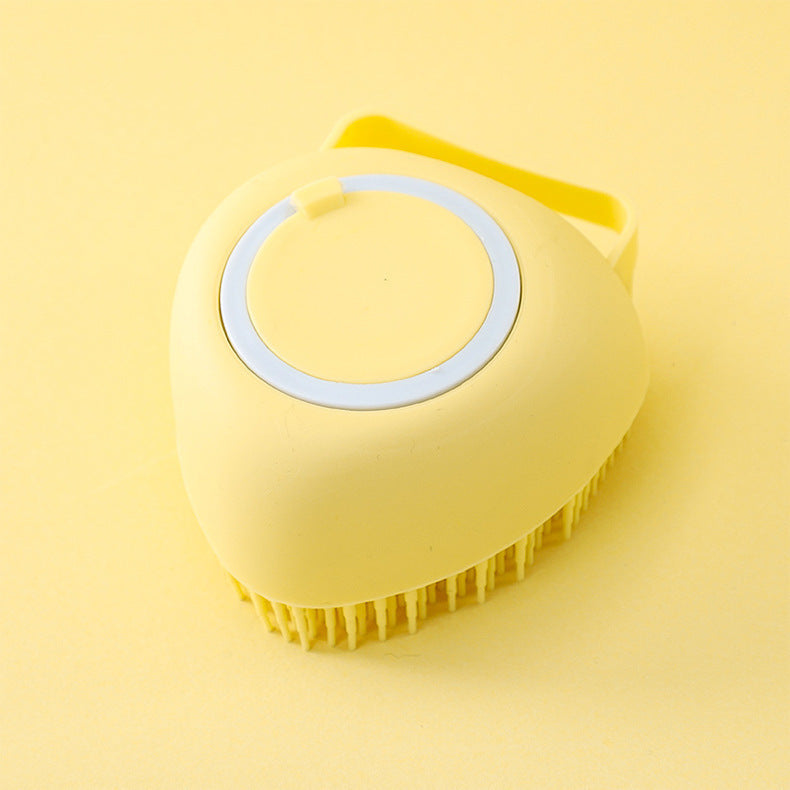 Baby pet safe baby soft hair shampoo brush bath household silicone bath brush bath artifact massage brush