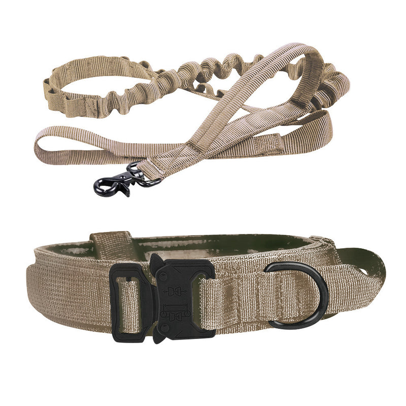 Amazon Explosive Tactical Collar Leash Pet Collar Nylon Medium and Large Dog Army Dog Training Dog Collar