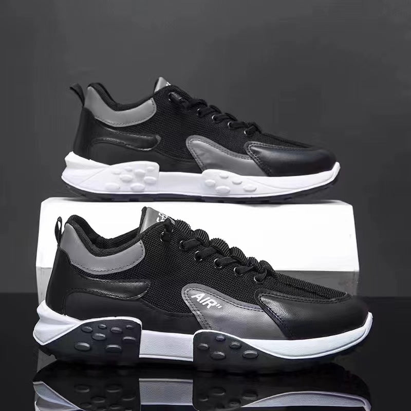 Cross-border wholesale sneakers 2023 new spring and autumn men's shoes casual breathable sports shoes men's thick-soled dad shoes