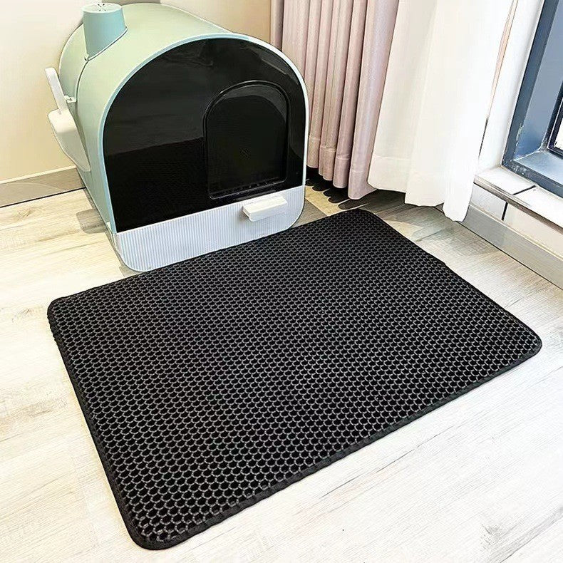 Cat litter mat eva double-layer pet floor mat removable and washable litter control mat cat supplies direct from the source manufacturer