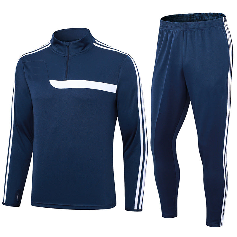 Half zipper long sleeve trousers suit training suit club basic football uniform jersey long zipper logo foreign trade