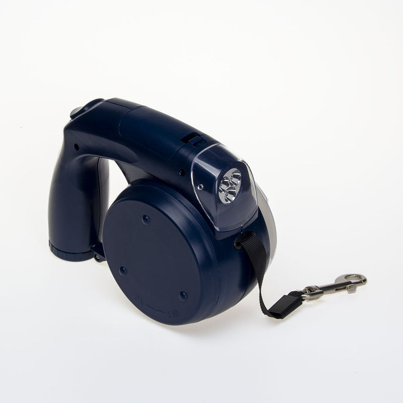 4 meters LED automatic retractable dog leash with water bowl dog food box and garbage bag pet tractor dog chain