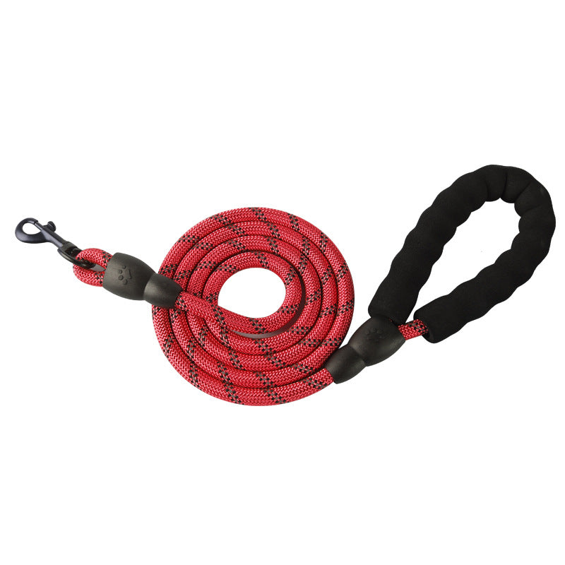 Cross-border pet leash anti-explosion punching dog leash reflective round rope dog chain leash dog leash not tight hand leash