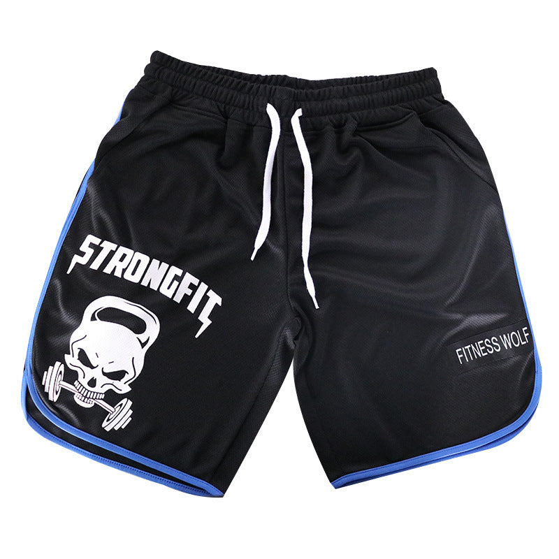 Summer men's shorts tide brand loose large size mesh straight five-point pants men's quick-drying breathable running sports pants