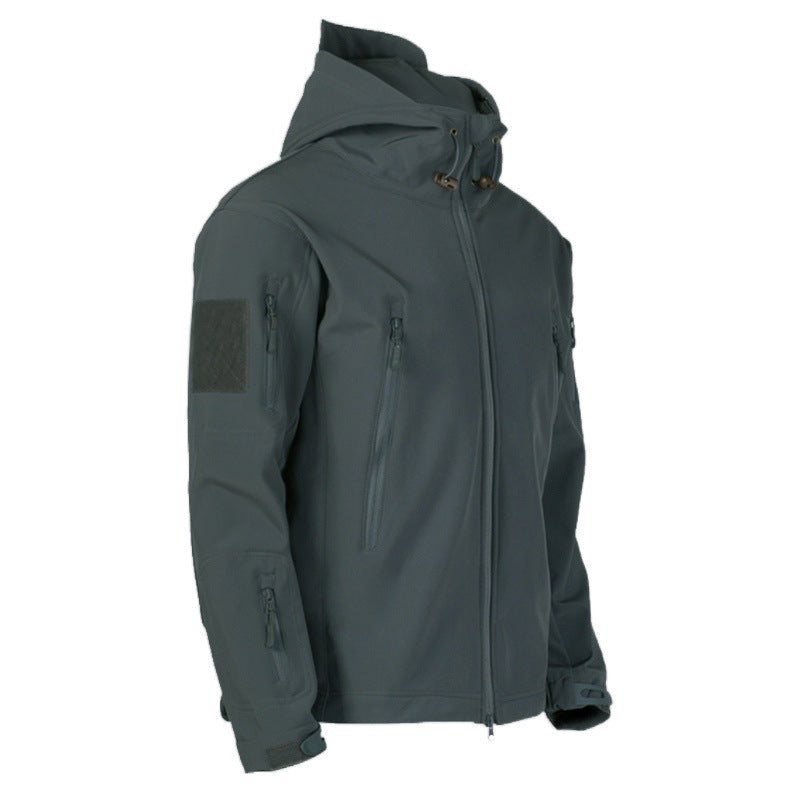 Military Shark Skin Soft Shell Jackets Men AliExpress Jackets plus velvet