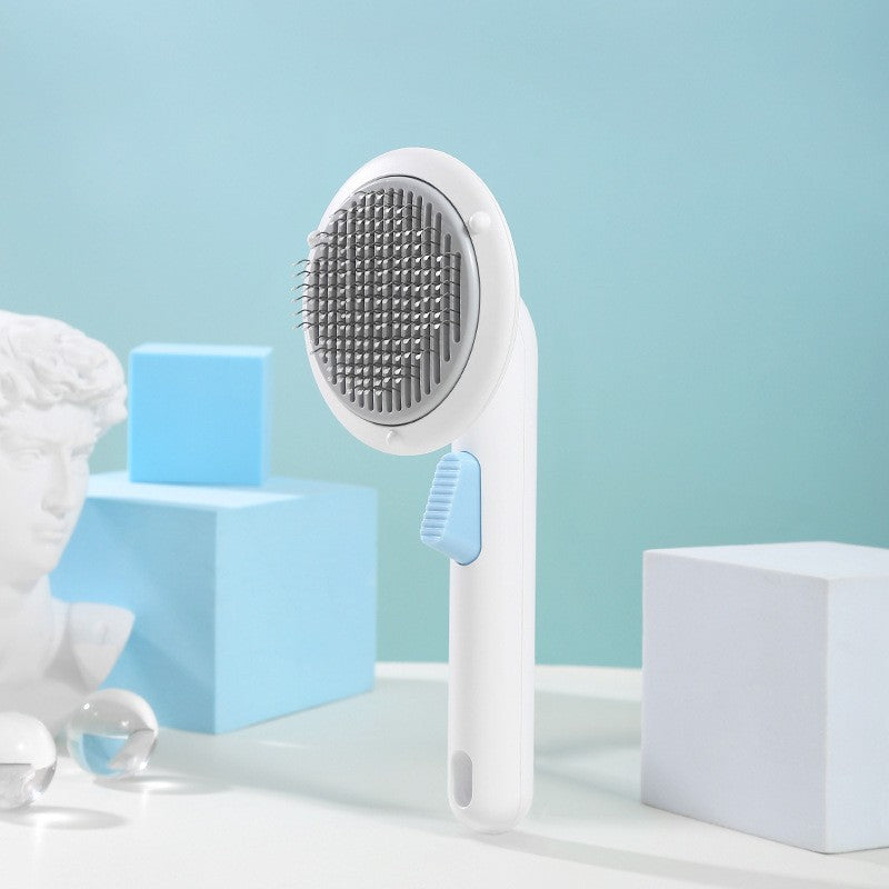 Strictly select new pet combs to remove floating hair comb one-key fading cat brush dog long and short hair self-cleaning comb open knot comb