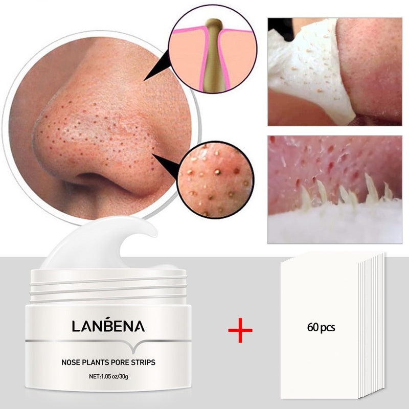 LANBENA Blackhead Nasal Mask with 60 sheets of blackhead-absorbing peel-off mask
