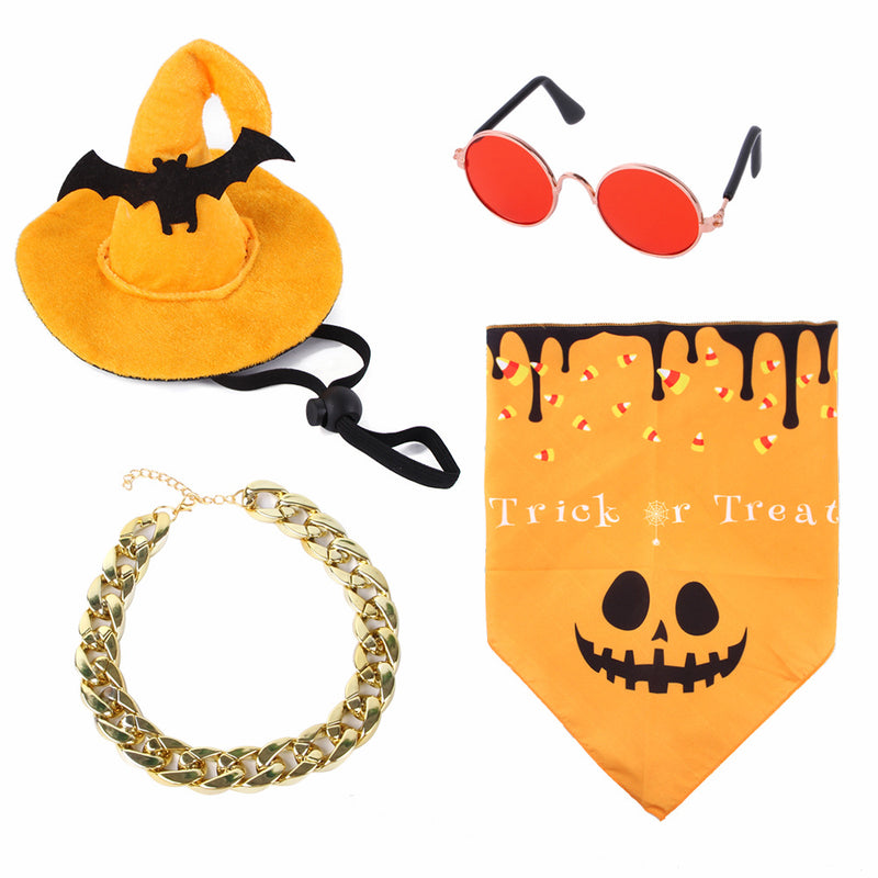 2023 Amazon New Products Pet Dress Up Set Cat Halloween Transformation Costume Dog Halloween Set Supplies