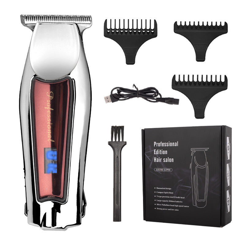 Factory direct sales Amazon cross-border hair clipper clipper razor horn knife digital display electric clipper carving hair clipper