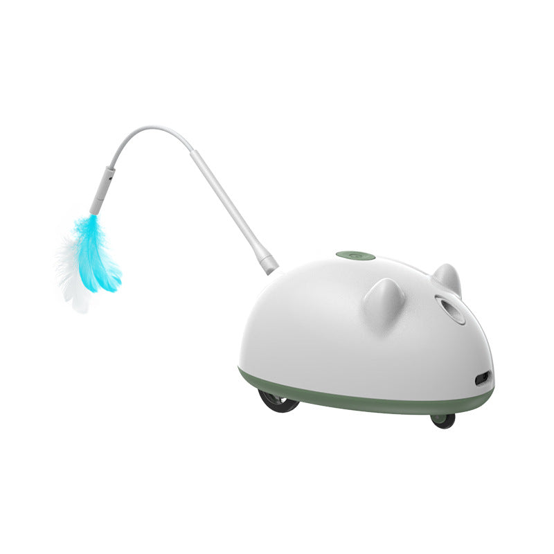 Cross-border popular pet cat toy electric toy simulated mouse self-entertainment to relieve boredom smart sensor obstacle avoidance cat teaser
