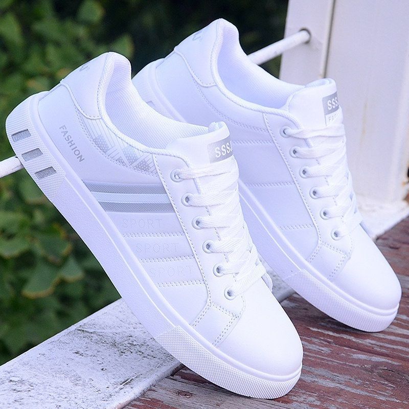 Men's shoes Korean style trendy men's shoes white versatile sports men's casual trendy shoes student white shoes flat shoes