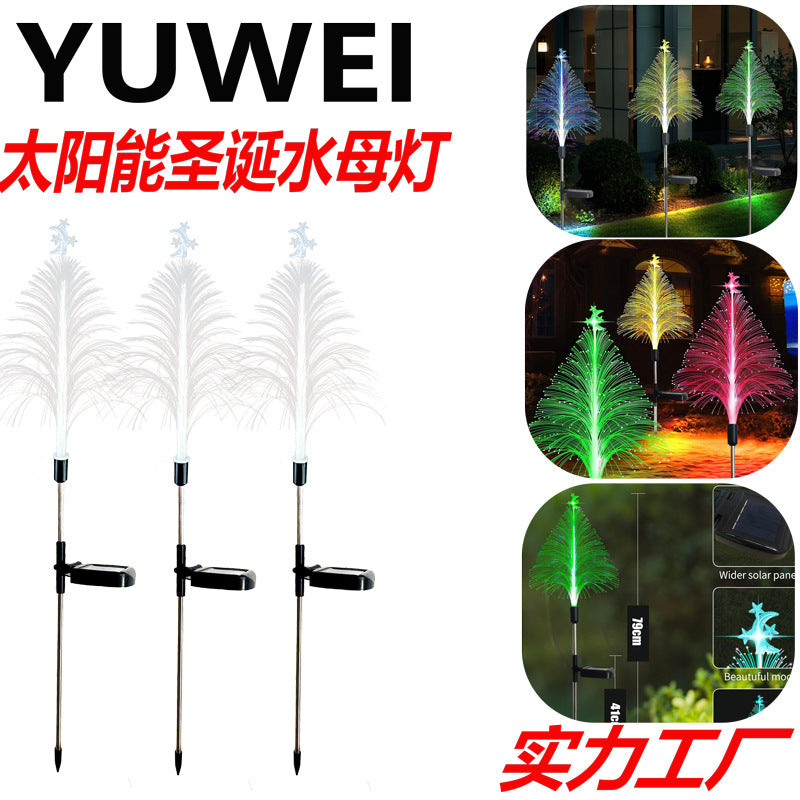 New Christmas Series Solar Jellyfish Lamp Outdoor Atmosphere Lamp Outdoor Waterproof Luminous Holiday Decorative Lamp