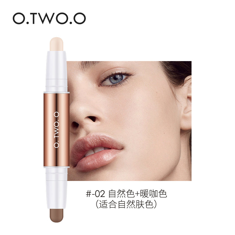 O.TWO.O Glow Shaping Light and Shadow Double-ended Contouring Stick Clavicle Shadow Pen Face Three-dimensional Highlight Concealer SC030