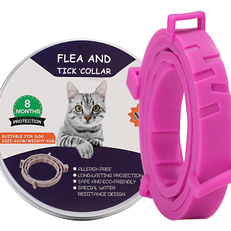 Cross-border pet cat and dog repellent collar flea repellent mosquito repellent dog collar flea repellent necklace waterproof strip factory direct sales