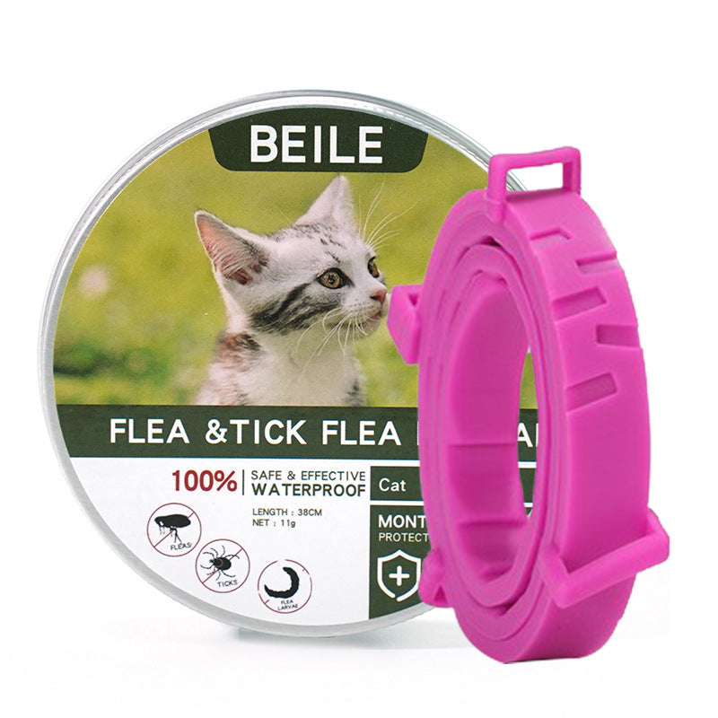 Cross-border pet cat and dog repellent collar flea repellent mosquito repellent dog collar flea repellent necklace waterproof strip factory direct sales