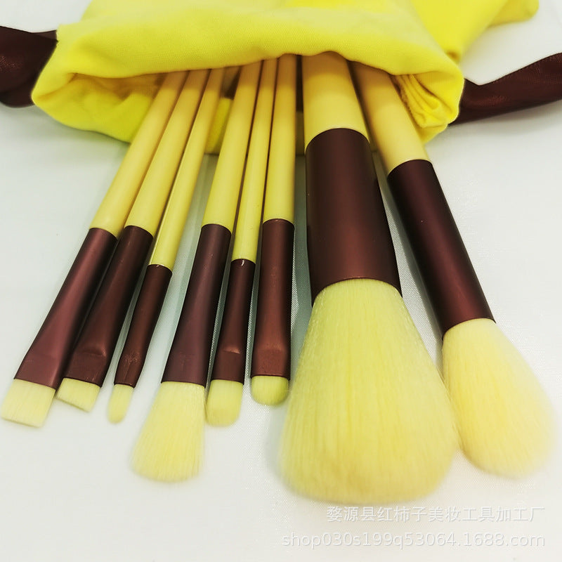 Beauty four seasons green makeup brush set bristles soft 13 blush eye shadow concealer foundation loose powder highlight brush