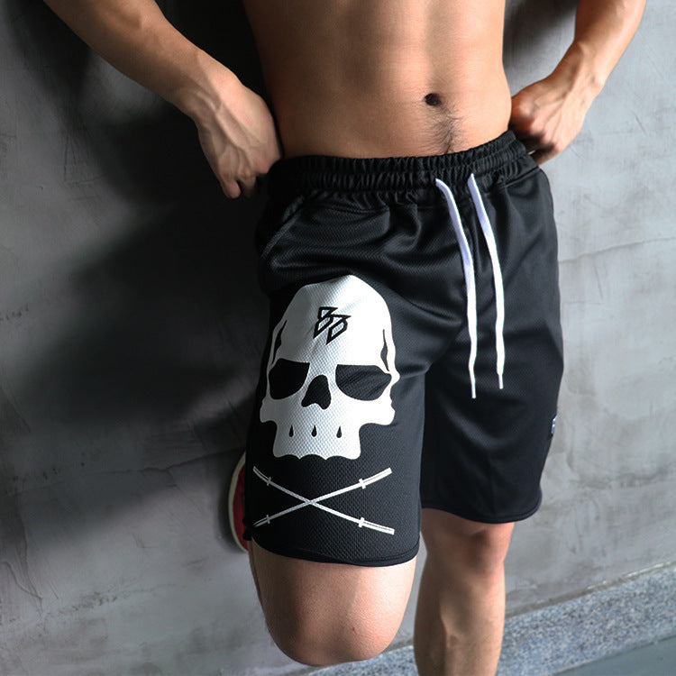 Summer men's shorts tide brand loose large size mesh straight five-point pants men's quick-drying breathable running sports pants