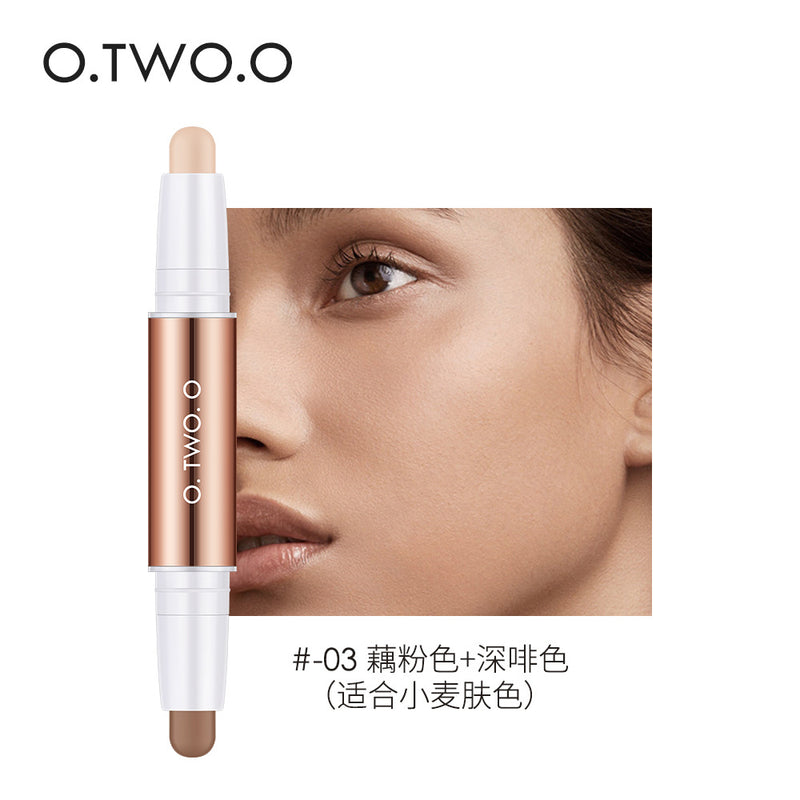 O.TWO.O Glow Shaping Light and Shadow Double-ended Contouring Stick Clavicle Shadow Pen Face Three-dimensional Highlight Concealer SC030