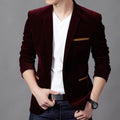 New Korean business casual suit for autumn and winter men's youth fashion slim corduroy suit small suit