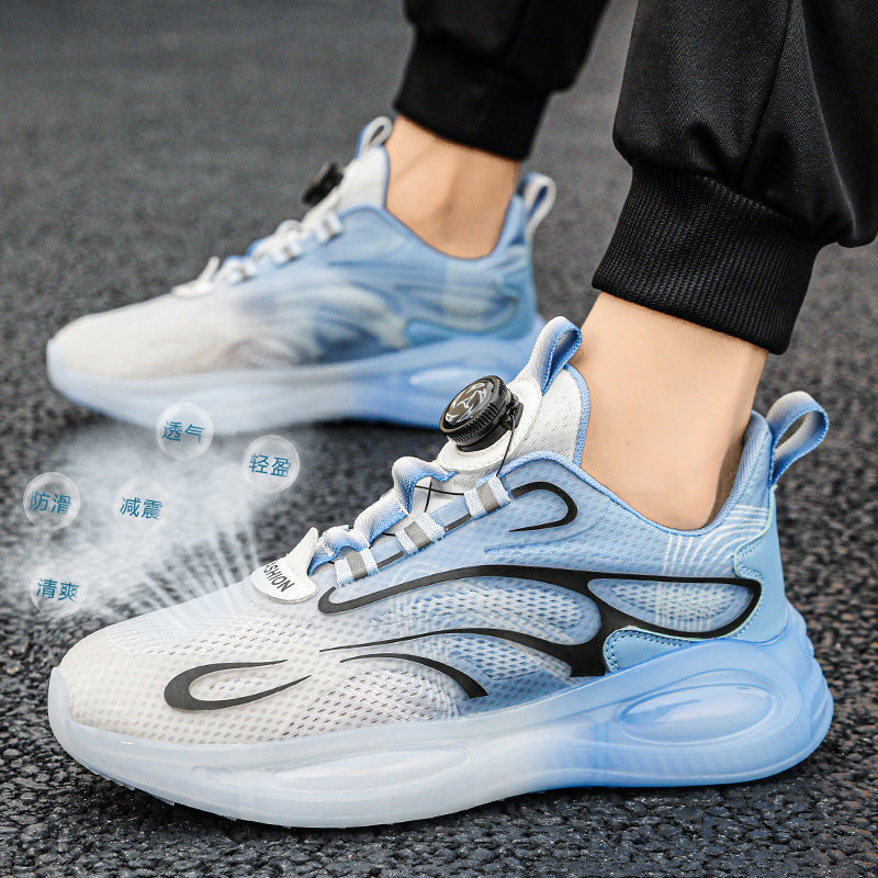 Sports shoes men's swivel buttons foreign trade large size daddy shoes couple running machine armor shoes men's shoes factory direct sales