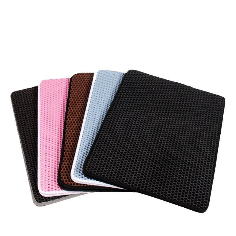 Cat litter mat eva double-layer pet floor mat removable and washable litter control mat cat supplies direct from the source manufacturer