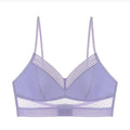 No steel ring big breast women's underwear sexy big open back beautiful back U-shaped bra summer one-piece thin invisible bra
