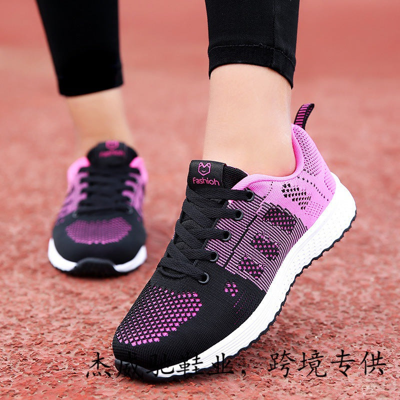 Sports shoes for women in all seasons cross-border foreign trade supply large size women's shoes Korean version breathable casual running shoes batch