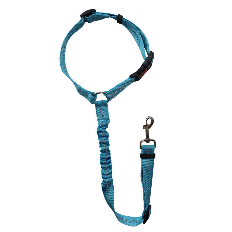 Pet car safety rope dog leash ring elastic retractable reflective strip dog leash wholesale